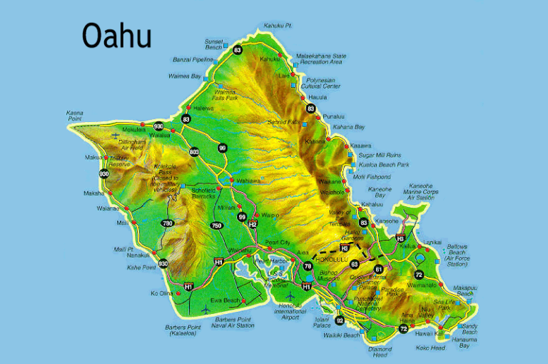 Experience The Best Ko Olina Activities Ola Properties Big Oahu Map 768x510 