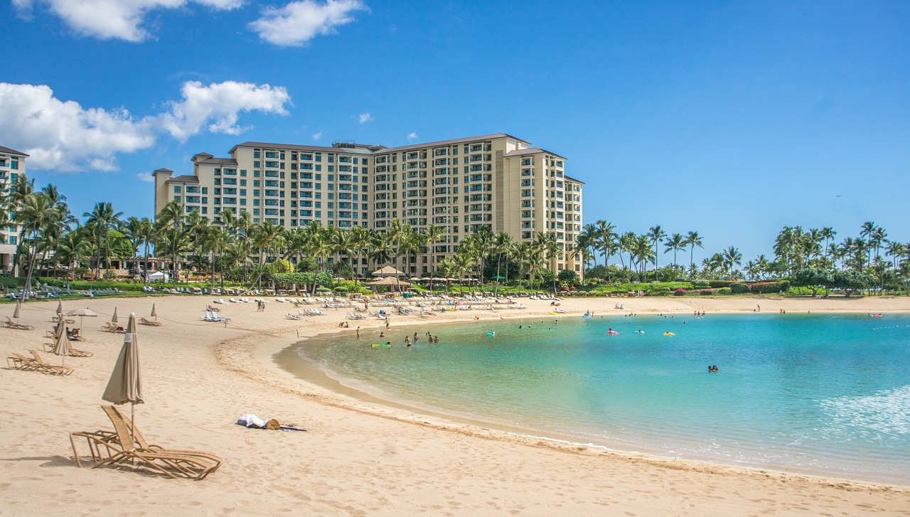 View from the Beach of Our Hawaii Vacation Rentals.