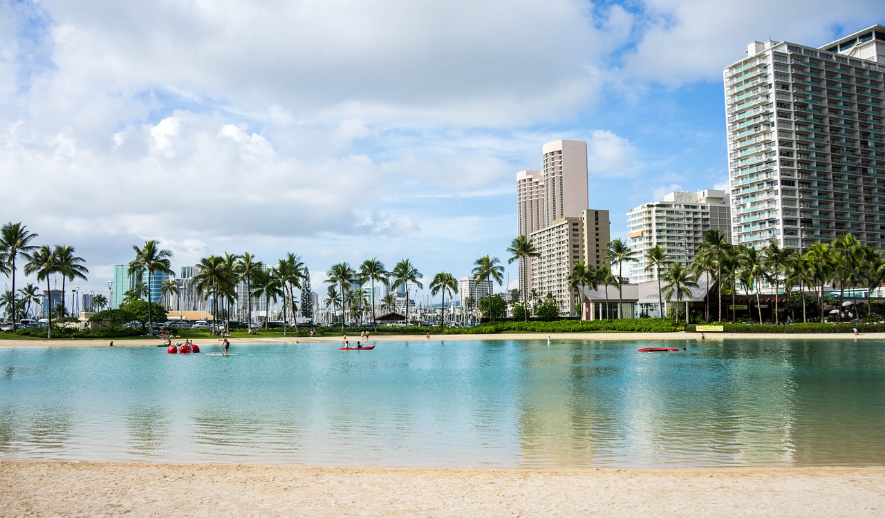 View from the Lagoon of Our Hawaii Long Term Rentals.