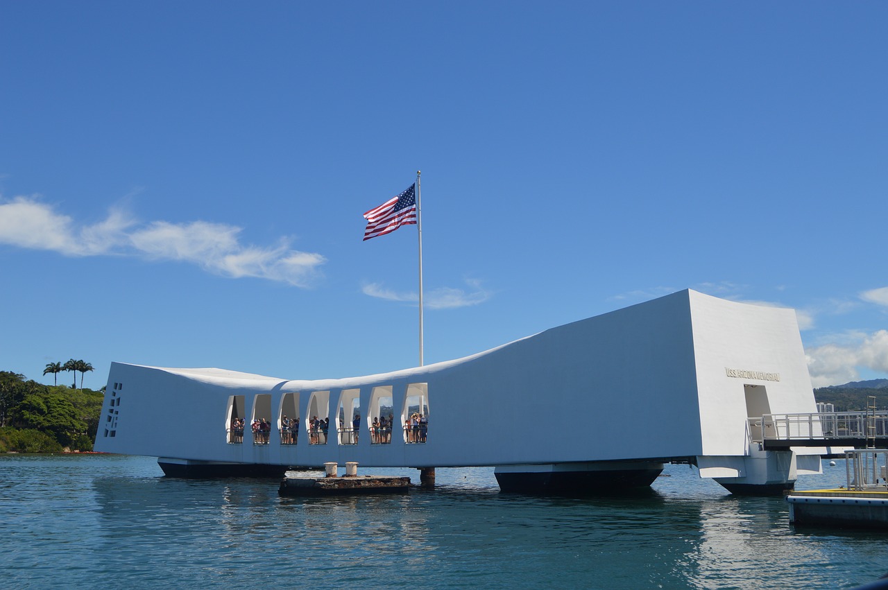 Pearl harbor Monument, one of the most well known Oahu Tourist Attractions