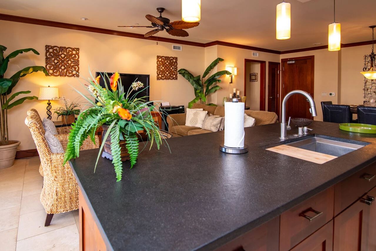 Kitchen in one of our Beach Homes for Rent Oahu
