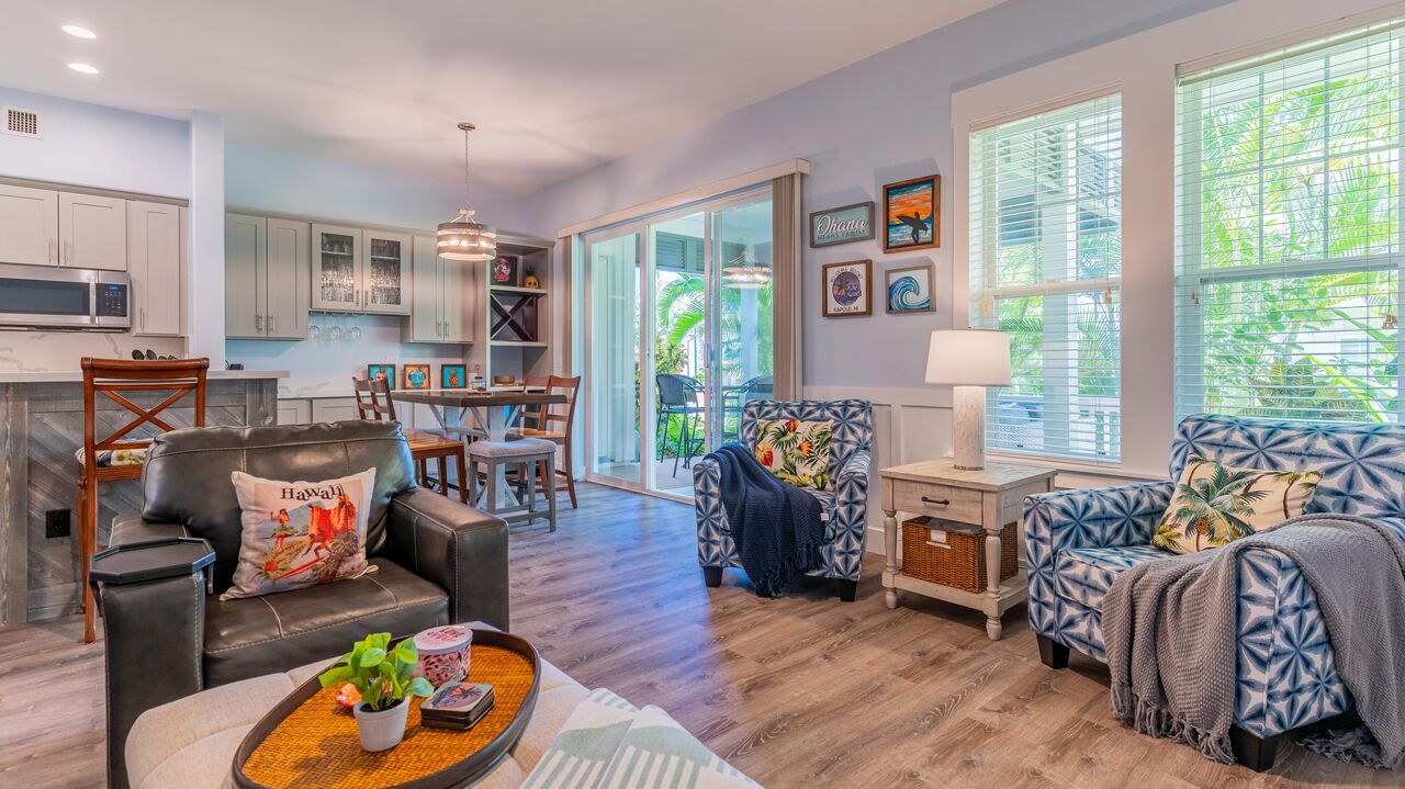 the living area of one of our Hawaii Staycation rentals