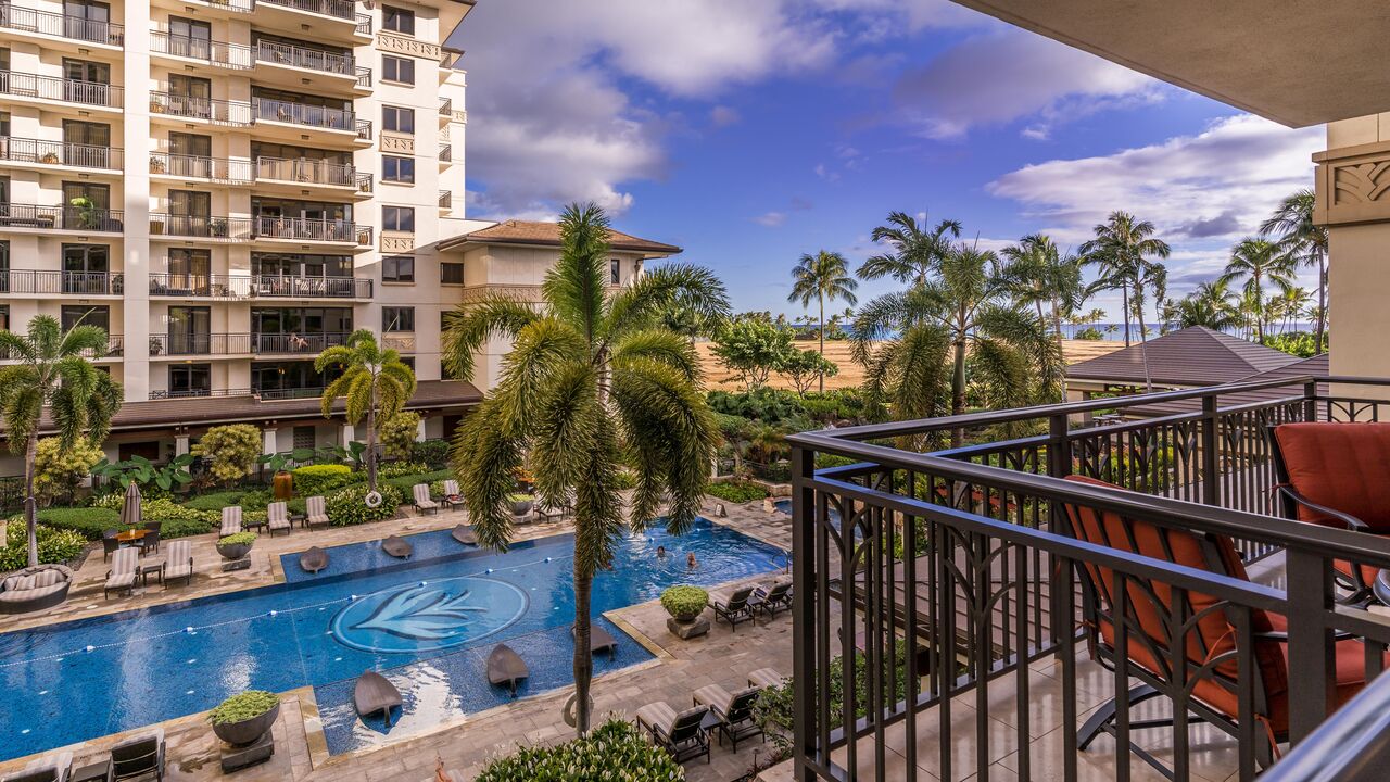 The pool and exterior of one of our Big Island vacation rentals