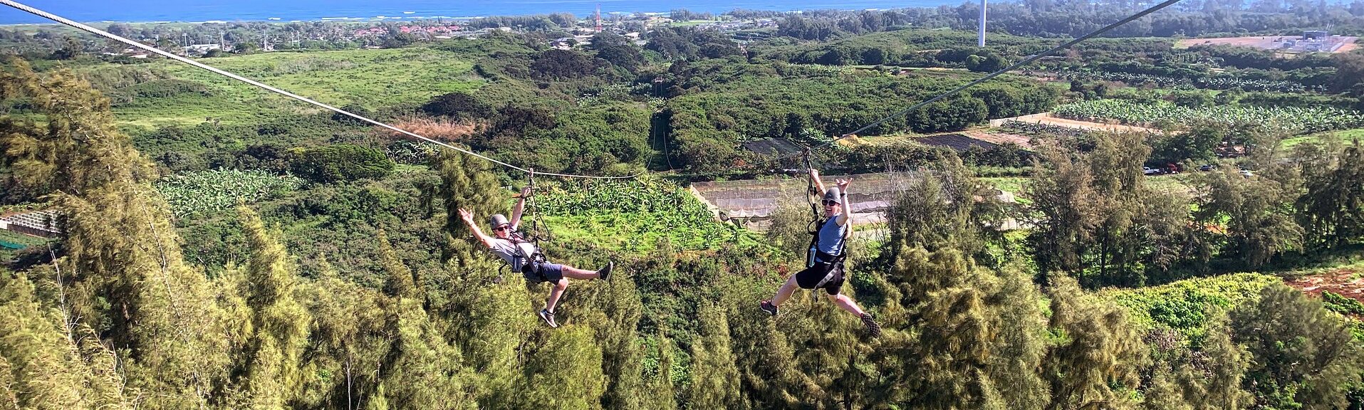 Summer fun on Oahu includes amazing ziplines like this.