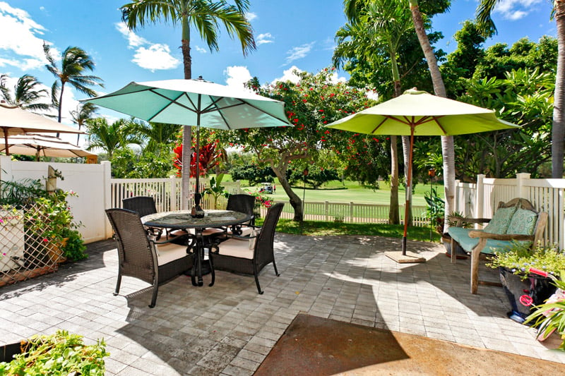 Th patio of one of our Big Island Villas